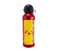 Pokémon Bouteille d'eau réutilisable Pikachu Bulbasaur Squirtle et Charmander Design aluminium résistant pour enfants Capacité 500 ml Noir