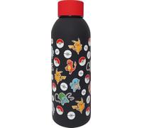 Pokemon Bouteille d'eau réutilisable en acier inoxydable pour enfants Motif imprimé 3D Capacité 500 ml