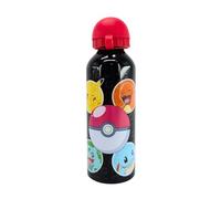 Pokemon Bouteille Réutilisable, Pikachu Bulbasaur Squirtle et Charmander Conception en Aluminium Résistant, Bouteille D'eau pour Enfants, Bouteille de Voyage, Capacité 500 ml | Rouge