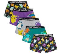 Pokémon Boxers pour Garçon, sous-vêtements Confortables et Respirants, Lot de 5 (Multicolore Boxers, 11-12 Ans)