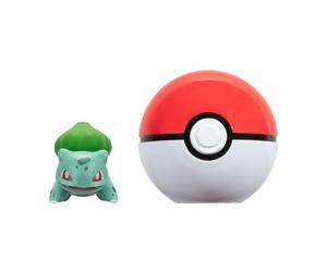 Pokémon Bulbizarre et Poké Ball Clip ‘N’ Go - Comprend Une Figurine de Combat de 5 cm et Un Accessoire Poké Ball.