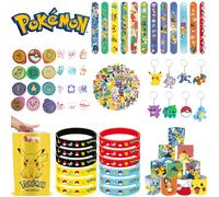 Pokemon cadeaux de fête d'anniversaire cadeaux de fête d'anniversaire Bracelet autocollant sac cadeau haiPequins cadeaux pour garçons et filles rassemblement 1pcs Stickers 087
