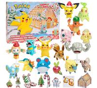 Pokémon Calendrier de l'Avent 2024 pour enfants - Coffret cadeau de Noël 24 pièces - Figurines de personnages incluent Pikachu, Évoli, Charmander et plus encore ! - 16 jouets Pokémon et 8 accessoires