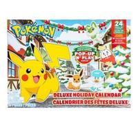 Pokémon PKW3624 - Calendrier de l'Avent 2024 - Figurine de bataille de luxe, calendrier officiel Pokémon avec lumière, son et 24 surprises