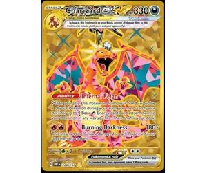 Pokémon - Carte dorée holographique - Dracaufeu ex 228/197 - Flammes d'obsidienne - Hyper Rare - Collectible Card - 1 Count