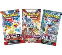 Pokémon Cartes Booster Pack Cadeau | 3 boosters | Ensembles Assortis Épée et Bouclier & Écarlate et Violet | Coffret cadeau Pokémon parfait (3 boosters assortis) | Authentifié Titan