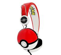 Pokemon, casque stéréo dôme Pokéball 3.5mm pour enfants, blanc / noir