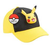 Pokémon Casquette Baseball Enfant Garçon Ado, 3D Snapback Réglable Coton Léger Pikachu Bulbizarre, Cadeau Accessoires Été (Jaune Pikachu)
