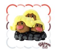 Pokemon Centre Original Compatible Avec A051 Alolan Dugtrio Poupée Peluche Japon