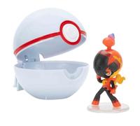 Pokémon Charbambin et Honor Ball Clip ‘N’ Go - Comprend Une Figurine de Combat de 5 cm et Un Accessoire Honor Ball.