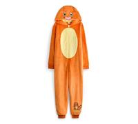 Pokémon Charmander Enfants Onesie | Dors-Bien à Capuche avec imprimé Graphique et Personnage Charmander pour Enfant (Orange) | Pyjama de Poche Monster pour Enfants