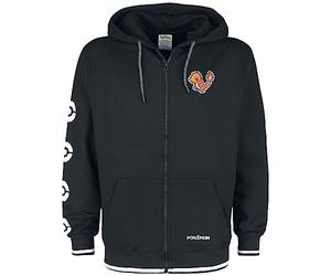 Pokémon Charmander Homme Sweat-Shirt zippé à Capuche Noir M