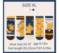 Pokemon Chaussette Enfant - Lot de 5 Paires de Chaussettes Fantaisie Enfant Garcon Fille Coton Confortables Douces,Chaussettes PikKachu,33-37,9-12 ans