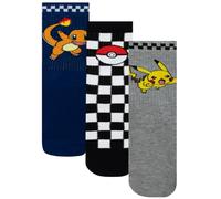 Pokémon Chaussettes Enfant, Lot De 3 Chaussette Pikachu Et Salamèche