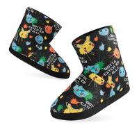 Pokémon Chaussons Enfant Garcon Pikachu Pantoufles Fantaisie Chausson Mixte Enfant 28-38 (Noir AOP, 33 EU)