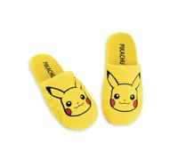 Pokémon Chaussons Pikachu pour adultes | Mules d'intérieur unisexes à motif Pikachu pour adultes, jaunes | Chaussons en fourrure Pocket Monster | Chaussures de chambre classiques, cadeaux