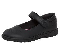 Pokémon Chaussures d'école pour Filles, Mocassins Noirs à Semelle Solide, Pikachu Eevee, faciles à Fixer