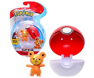 Pokémon Chiffres du Jeu avec Pokeball Clip N Go | Chiffres d'action, Chiffres du Jeu:Teddiursa