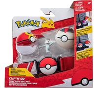 POKEMON Clip Go Ceinture Porte Sphères Figurine MACHOP 2 POKEBALL Originale