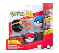 Jazwares Ceinture Pokémon Clip 'N' Go – Figurine Charmander 5,1 cm, Balle de luxe et accessoires