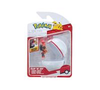 Pokémon Charbambin et Honor Ball Clip ‘N’ Go - Comprend Une Figurine de Combat de 5 cm et Un Accessoire Honor Ball.