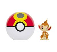 Pokémon Clip 'N' Go Chimchar et Balle de répétition - Comprend Une Figurine de Combat de 5,1 cm et Un Accessoire de Balle de répétition