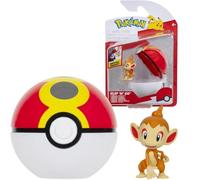 Pokémon Clip 'N' Go Chimchar et Balle de répétition - Comprend Une Figurine de Combat de 5,1 cm et Un Accessoire de Balle de répétition