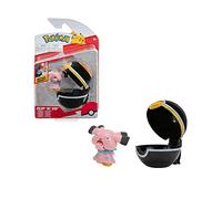 Pokémon Clip N Go - Figurine Jouet 5 cm Snubbull - Figurines Pokeball - Nouvo 2023 - sous Licence Officielle Jouet