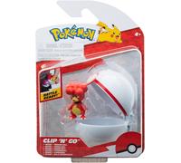 Pokémon Magby et Honor Ball Clip ‘N’ Go - Comprend Une Figurine de Combat de 5 cm et Un Accessoire Honor Ball.