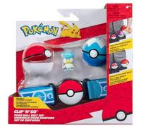 Pokémon Clip 'N' Go Poke Ball Belt Set (Quaxly with Poké Ball, Dive Ball & Water Themed Belt) W16