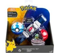 Pokémon - Clip'N'Carry ball - Ceinture + 2 pokéball + Figurine carapuce - T19205