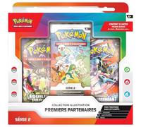 Pokémon : Collection Illustration Premiers Partenaires - Série 2 (3 Cartes Promo, 2 boosters et 1 Page d’Autocollants)