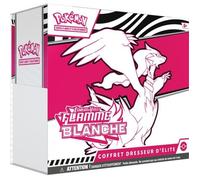 Pokémon: Coffret Dresseur d’élite Écarlate et Violet - Flamme Blanche - Reshiram (1 Carte Promo Entièrement Illustrée de Boréas, 9 Boosters et des Accessoires de Jeu Premium)