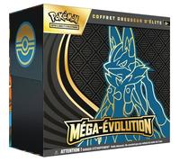 Pokémon : Coffret Dresseur d’élite Méga-Évolution - Lucario du JCC Pokémon (1 Carte Promo entièrement illustrée, 9 boosters et des Accessoires de Jeu Premium)