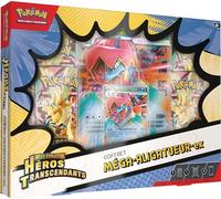 Pokémon : Coffret Méga-Évolution - Héros Transcendants - Méga-Aligatueur-ex (1 Carte Promo Brillante, 1 Carte Grand Format lenticulaire et 4 boosters)