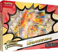 Pokémon : Coffret Méga-Évolution - Héros Transcendants - Méga-Roitiflam-ex (1 Carte Promo Brillante, 1 Carte Grand Format lenticulaire et 4 boosters)