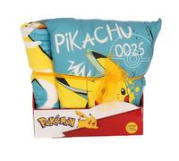 SAHINLER créateur d'univers Pokemon - Coffret Plaid et Coussin Pokémon Pikachu - Plaid Tout Doux 100x140 cm et Coussin carré 35x35 cm