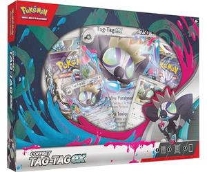 Pokémon: Coffret Tag-Tag-ex du JCC Pokémon (2 Cartes Promo Brillantes, 1 Carte Grand Format Brillante et 4 boosters)