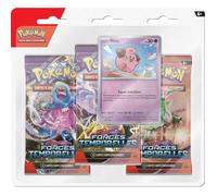 Pokémon Coffret Tripack 3 Boosters EV05 Ecarlate et Violet - Forces Temporelles : Mélo ou Motorizard - modèle aléatoire