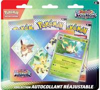 JCC Pokémon : Collection Autocollant réajustable Écarlate et Violet - Évolutions Prismatiques - Phyllali (1 Carte Promo Brillante et 3 boosters)