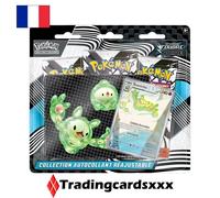 Pokémon JCC : Collection Autocollant réajustable Écarlate et Violet - Foudre Noire - Symbios (1 Carte Promo Brillante et 3 boosters)