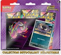 Pokémon : Collection Autocollant réajustable Méga-Évolution - Héros Transcendants - Fantominus (1 Carte Promo Brillante et 3 boosters)