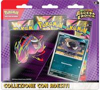 Pokémon: Collection avec Autocollants (Gastly) de l'expansion écarlate et Violet - Ascension héroïque du JCC Pokémon (Une Carte holographique et Trois enveloppes d'expansion)