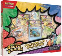 Pokémon: Collection avec Broche Deluxe Compagnons d'aventure de l'expansion Mégaévolution - Ascension héroïque du JCC Pokémon (3 Cartes holographiques, 1 Broche de Luxe et 5 enveloppes