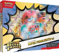 Pokémon: Collection Mega Feraligatr-ex de l'expansion Mégaévolution - Ascension héroïque du JCC Pokémon (Une Carte holographique, Une Carte lenticulaire géante et Quatre enveloppes