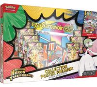 Pokémon : Collection Poster Premium Méga-Évolution - Héros Transcendants - Méga-Gardevoir (1 Carte Promo Brillante, 1 Poster Double Face et 10 boosters)