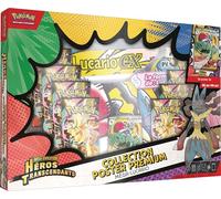 Pokémon : Collection Poster Premium Méga-Évolution - Héros Transcendants - Méga-Lucario (1 Carte Promo Brillante, 1 Poster Double Face et 10 boosters)