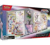 Pokémon : Collection Premium avec Figurine Écarlate et Violet - Évolutions Prismatiques du JCC Pokémon (2 Cartes Promo Brillantes texturées, 11 boosters)