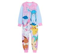 Pokemon Combinaison pyjama en polaire confortable avec fermeture éclair pour enfant, multicolore, 13 ans