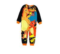 Pokémon Combinaison Pyjama Surpyjama Grenouillere Polaire Garçon ou Filles, Feu, Taille 9-10 Ans